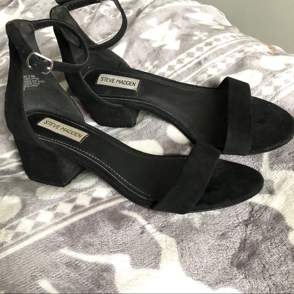 STEVE MADDEN “IRENEE” BLACK SUEDE SHOES